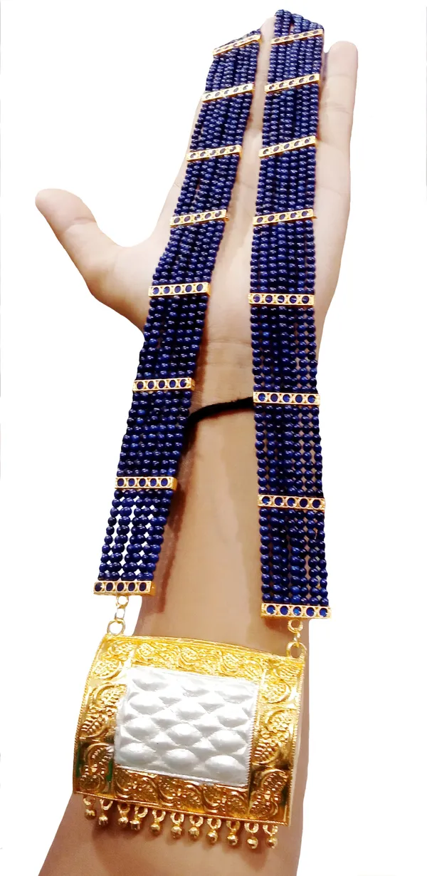 Assamese_Traditional_Gold_Plated_Blue_Colour_Combo_Jewellery_Set_For_Women